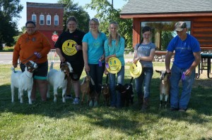 Goat Show winners from Memory Days included: Jena Alling, Anna Larsen-Champion Meat Goat, Vanessa Wolff, Amy Mevissen-Champion Dairy Goat, Amber Mevissen-Champion exotic Breeds, and Gene Mevissen.