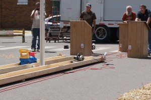 The Power Tool Drag Race was a new event at Memory Days on Saturday afternoon. Participants used a power tool to race down the track at the fastest time. Leslie Sloper was the Champion with Craig Johnson in 2nd place